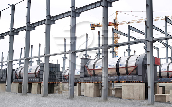 薯渣烘干機生產線安裝現場 薯渣烘干機生產線安裝現場